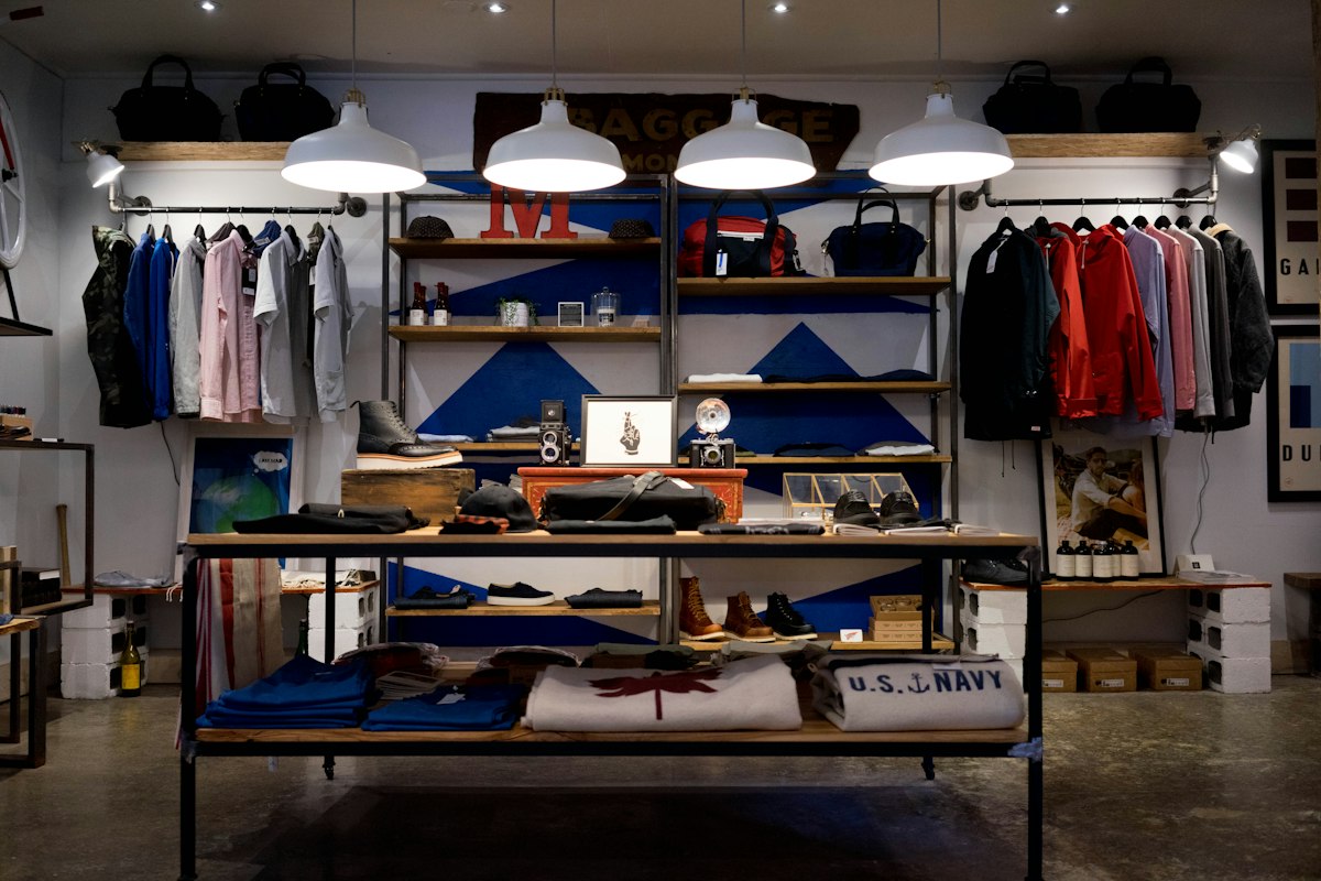 Inside a local clothing shop, the kind of business customers find through Google Maps