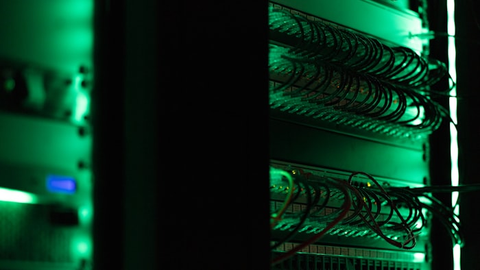 Server racks in a data centre